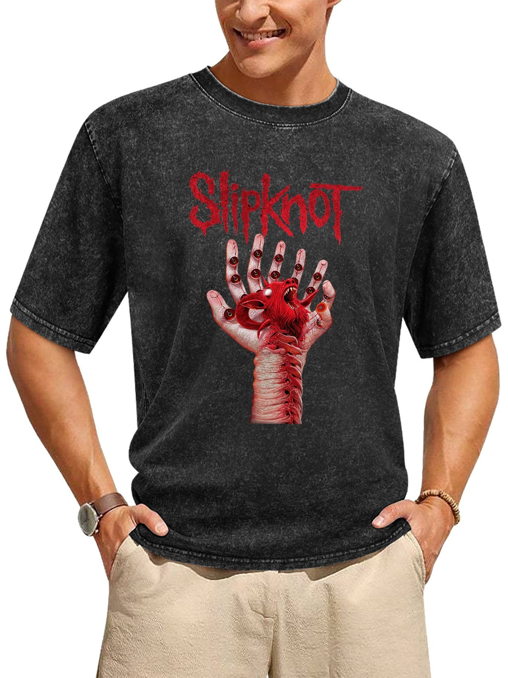 Slipknot Surreal Eye Hand Graphic T-Shirt