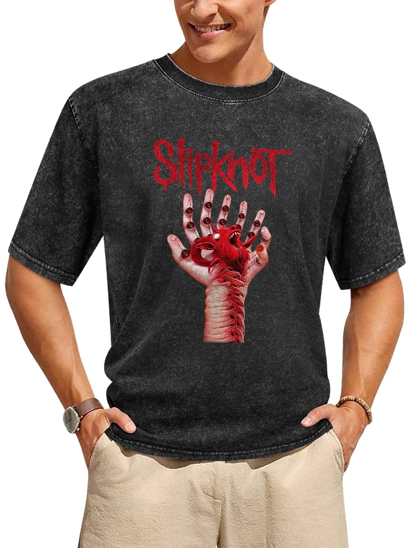 Slipknot Surreal Eye Hand Graphic T-Shirt