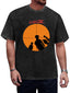 Vintage Washed Gorillaz Sunset Silhouette Graphic T-Shirt
