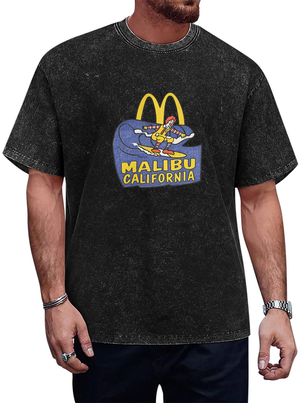 Malibu California Surf Graphic Washed T-Shirt