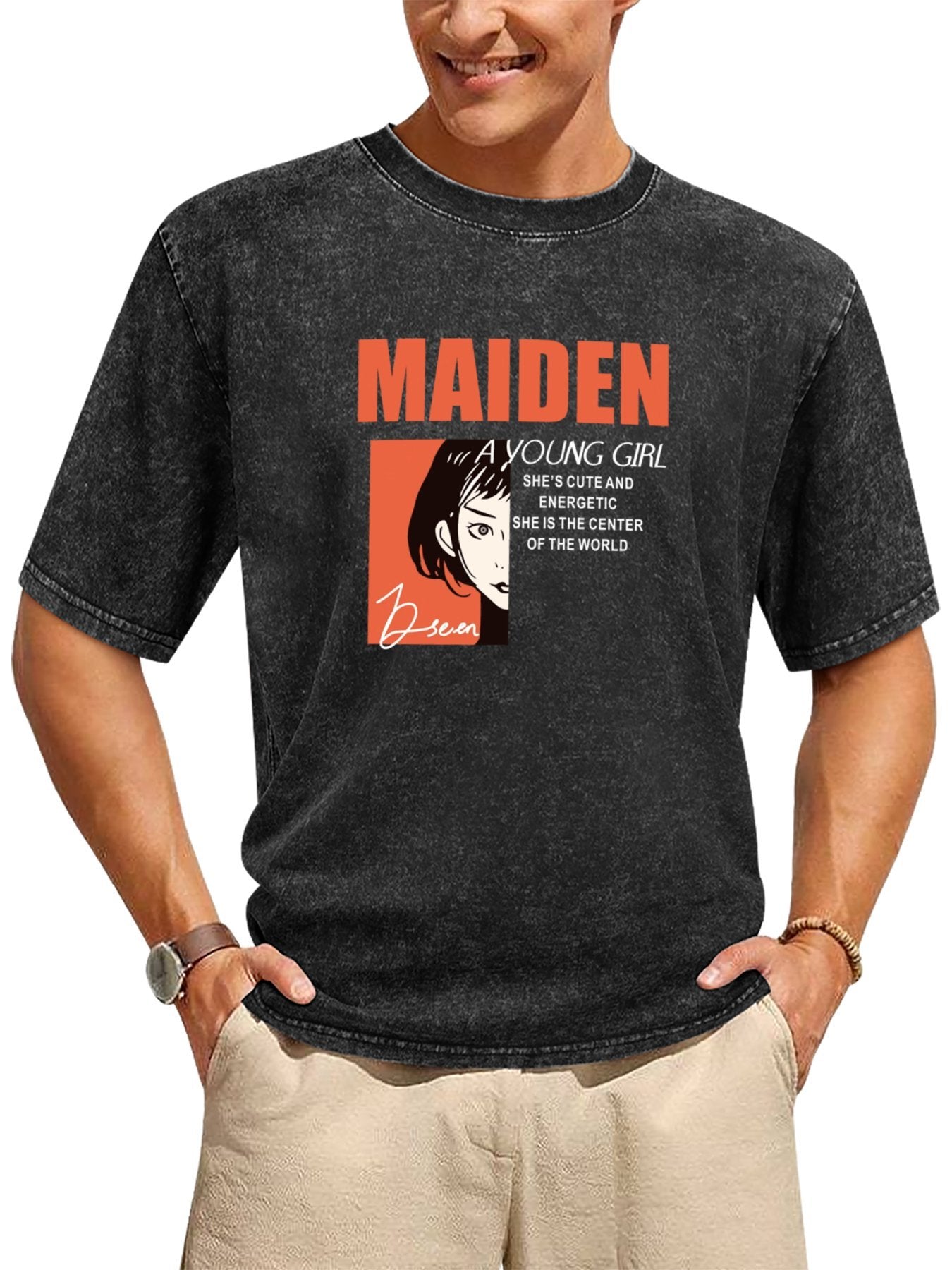 Maiden Portrait Vintage Washed T-Shirt Secondary image