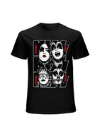 KISS Four Faces Band Portrait Graphic T-Shirt