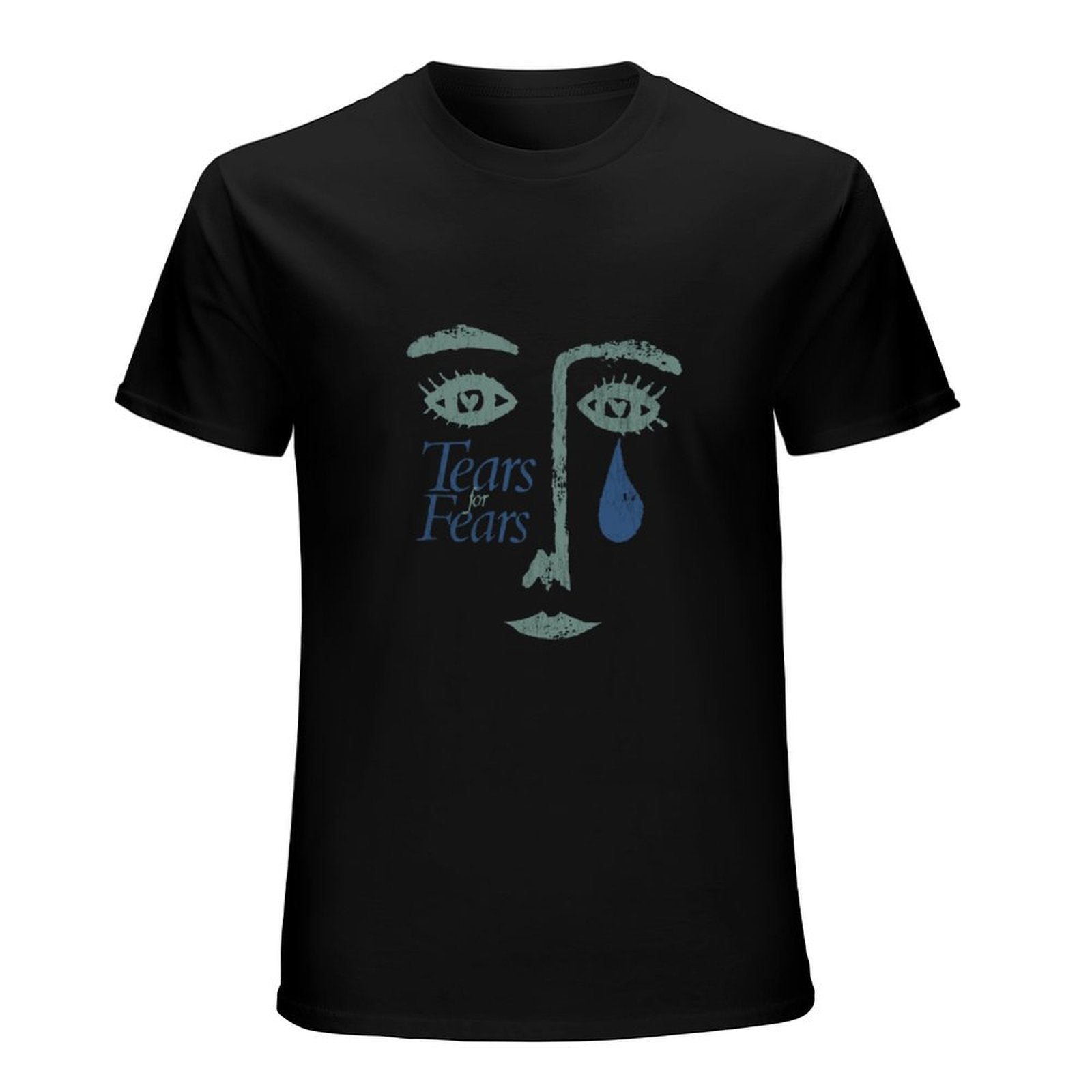 Tears for Fears Face Graphic Black T-Shirt