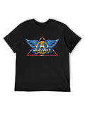 Aerosmith Blue Winged Triangle Emblem Vintage T-Shirt