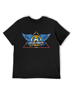 Aerosmith Blue Winged Triangle Emblem Vintage T-Shirt