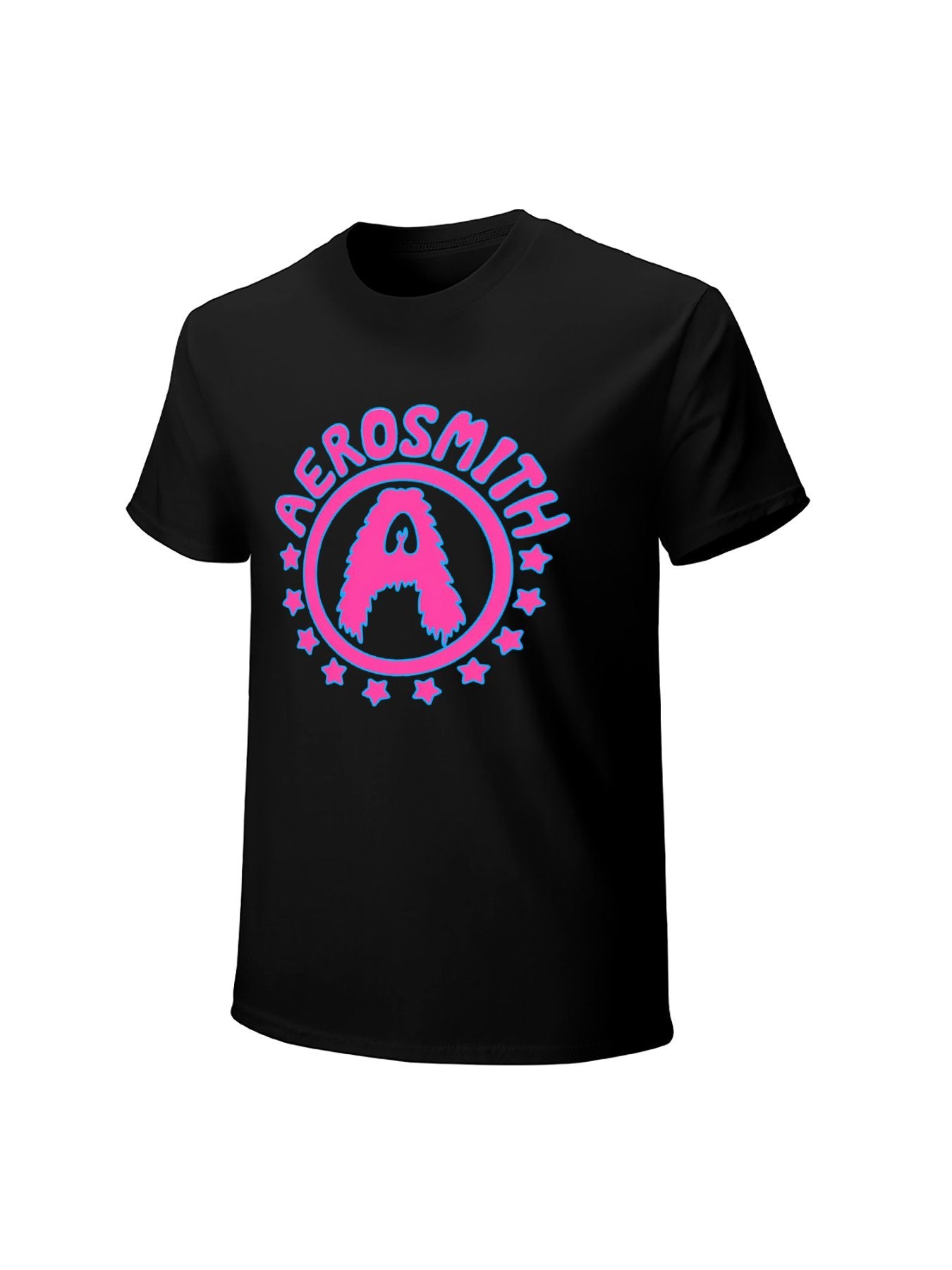 Aerosmith Neon Star Badge Retro Graphic T-Shirt