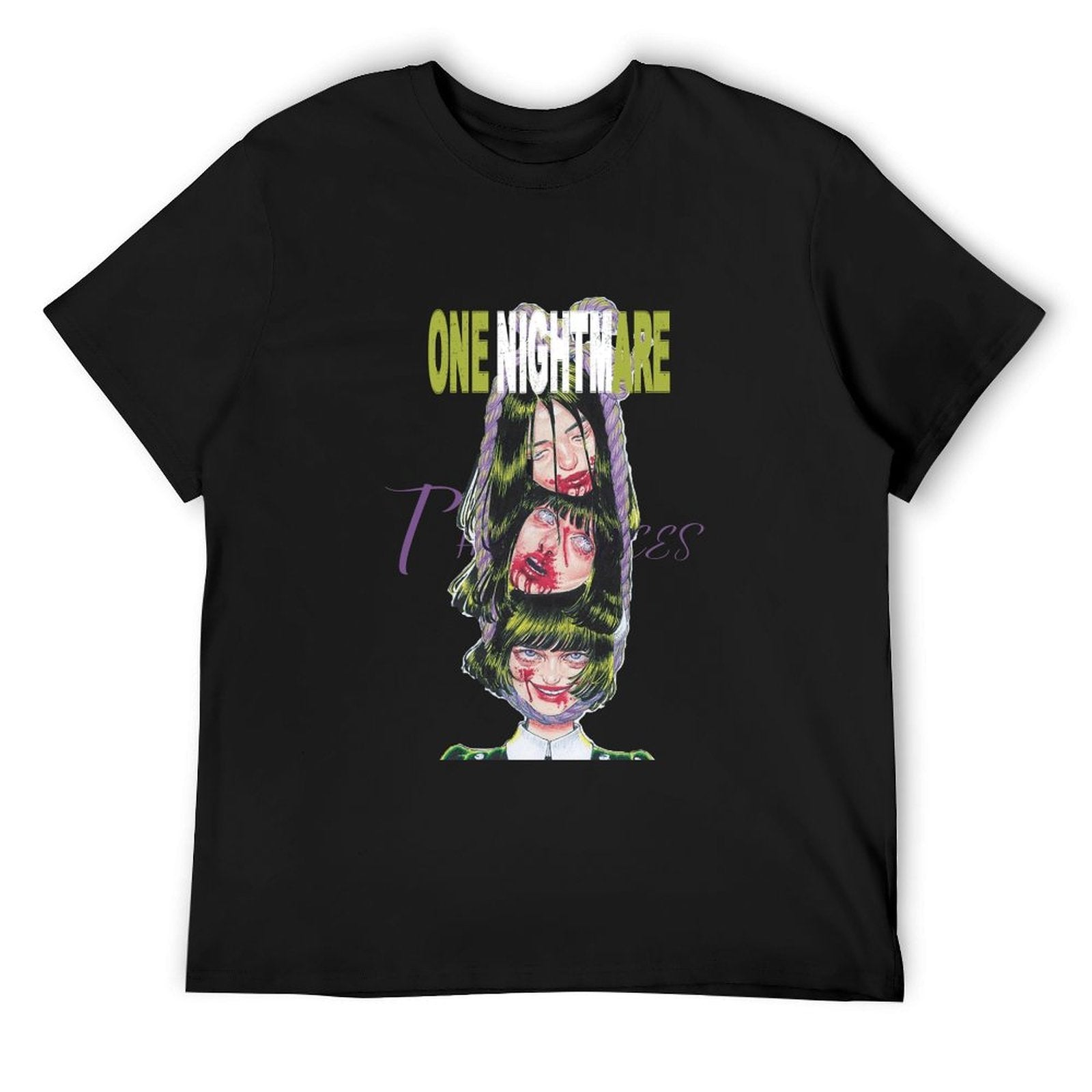 One Nightmare Horror Graphic Black T-Shirt