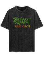 Slipknot Tour 2024 Neon Logo Graphic T-Shirt