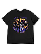 KISS Rock All Night Band Illustration Graphic T-Shirt