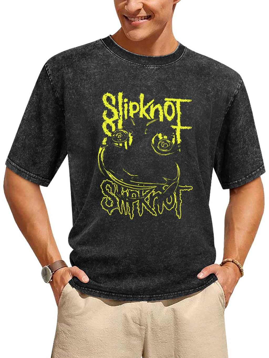 Slipknot Yellow Mask Graphic T-Shirt
