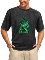 Grinch Character Graphic Washed T-Shirt