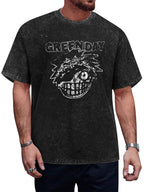 Green Day Distressed One-Eyed Face Graphic T-Shirt