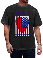 Journey Summer Stadium Tour 2024 American Flag Graphic T-Shirt