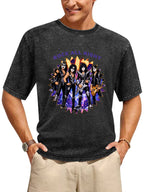 Vintage Washed Rock All Night Band Graphic T-Shirt