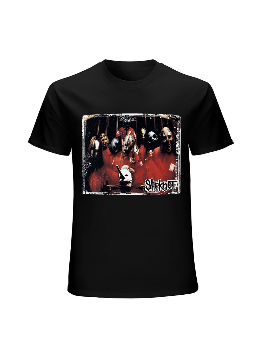 Slipknot Masked Group Photo Graphic T-Shirt