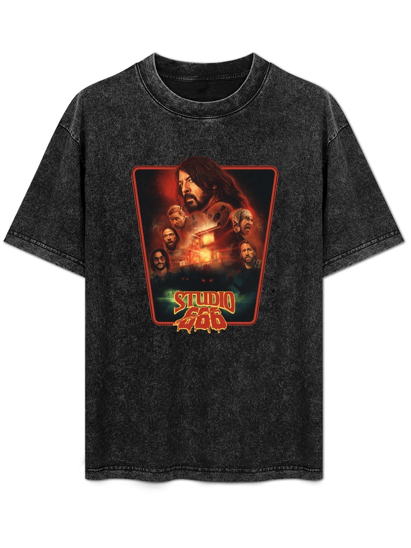 Foo Fighters Studio 666 Horror Band Portrait Graphic T-Shirt