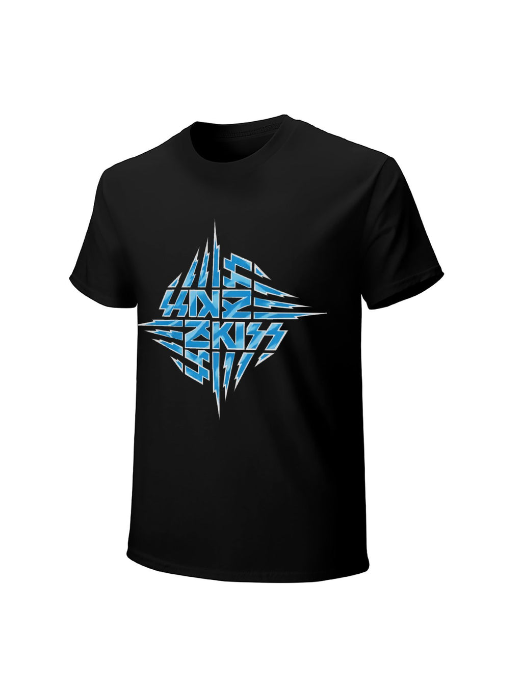KISS Blue Mirror Lightning Graphic T-Shirt