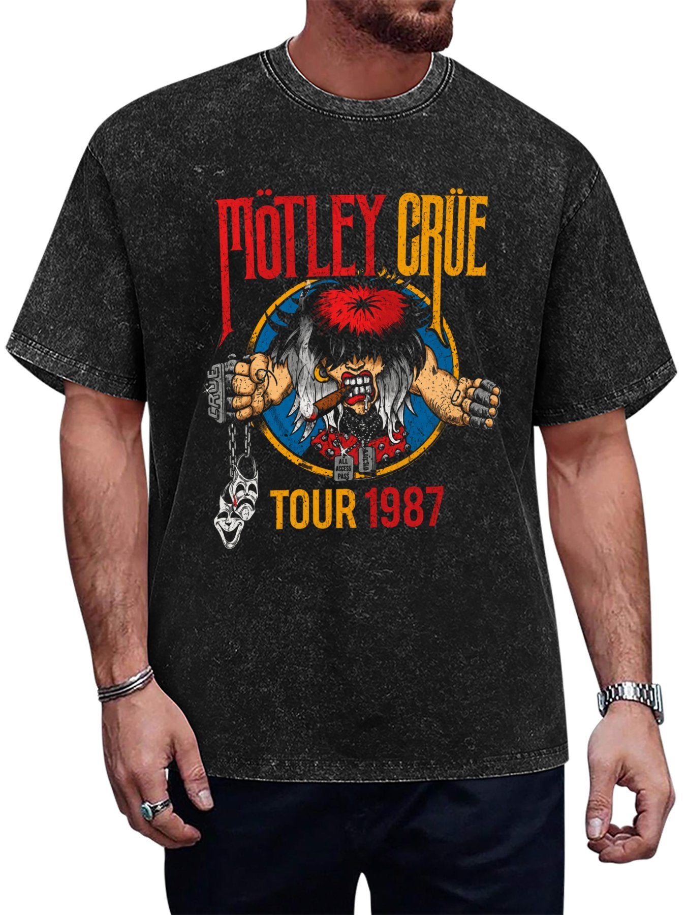 Vintage Washed Mötley Crüe Tour 1987 Graphic T-Shirt Main image