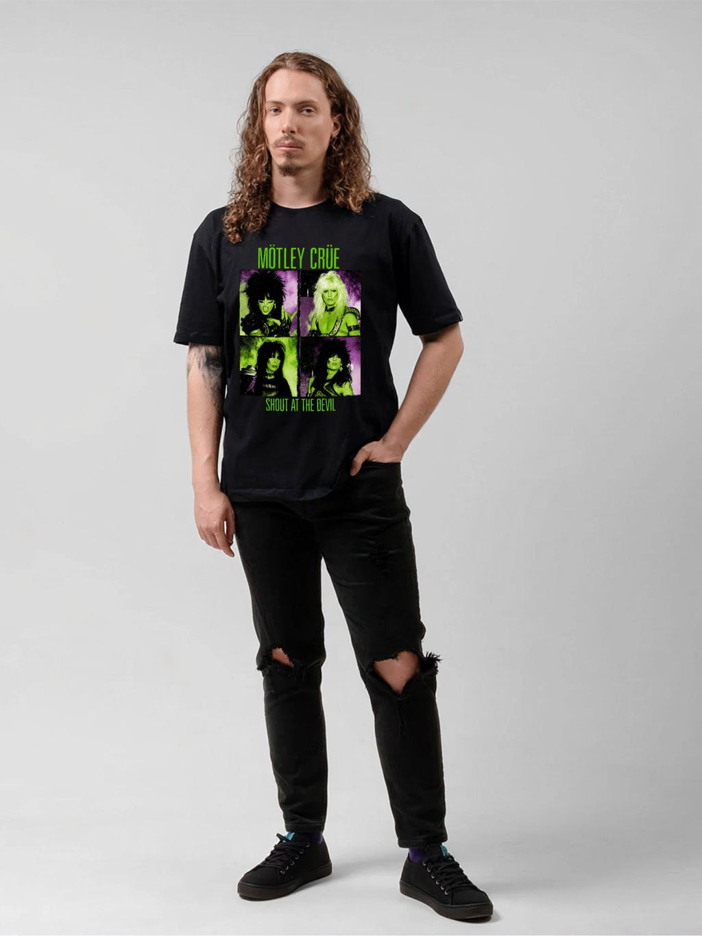 Mötley Crüe Shout At The Devil Photo Grid Graphic T-Shirt