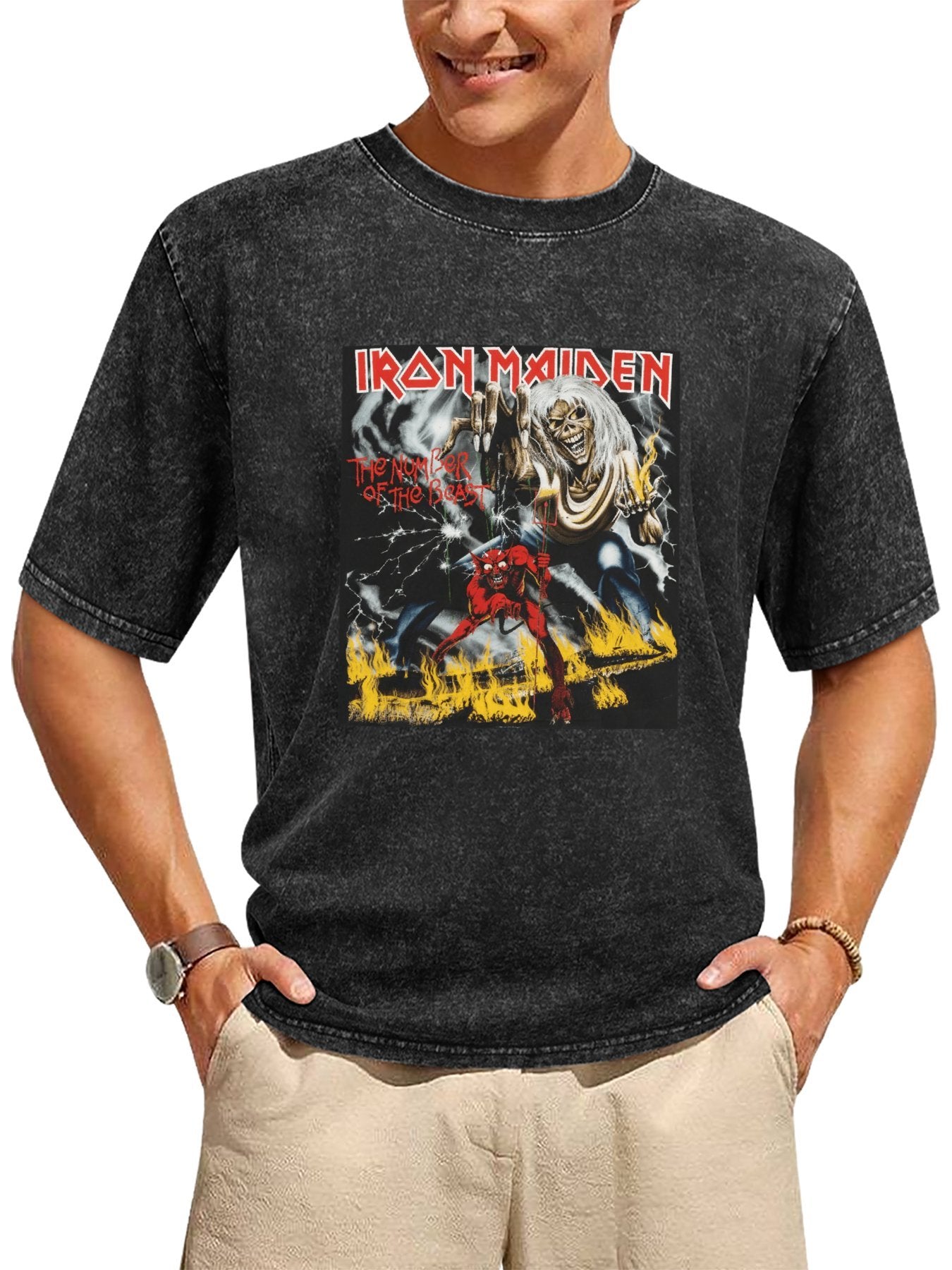 Iron Maiden The Number of the Beast Graphic T-Shirt Secondary image