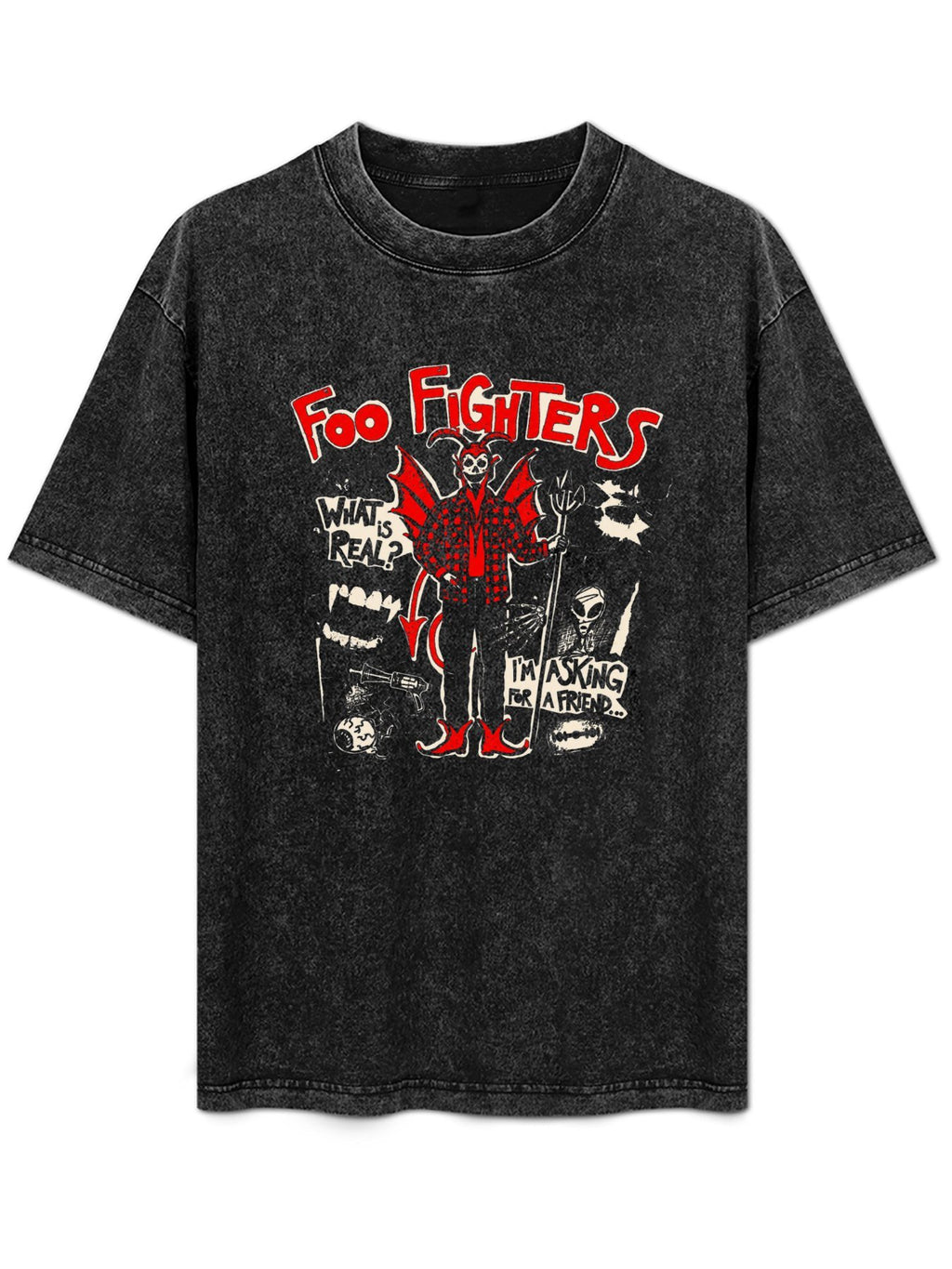 Foo Fighters Devil Character What Is Real Graphic T-Shirt