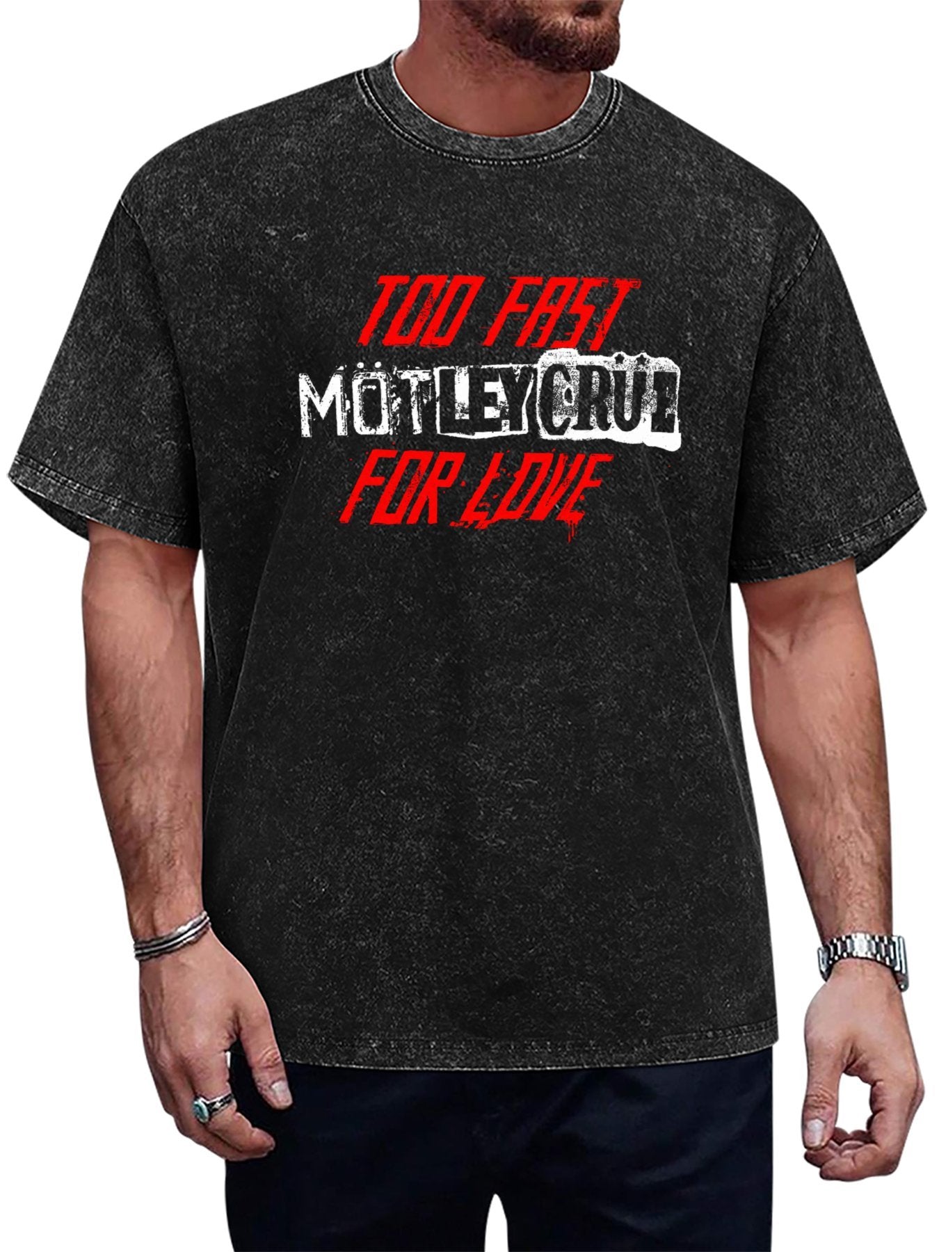 Mötley Crüe Too Fast for Love Logo Graphic T-Shirt