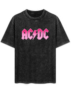 AC/DC Pink Logo Graphic T-Shirt