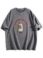 Love on the Low Ghost Graphic Washed T-Shirt