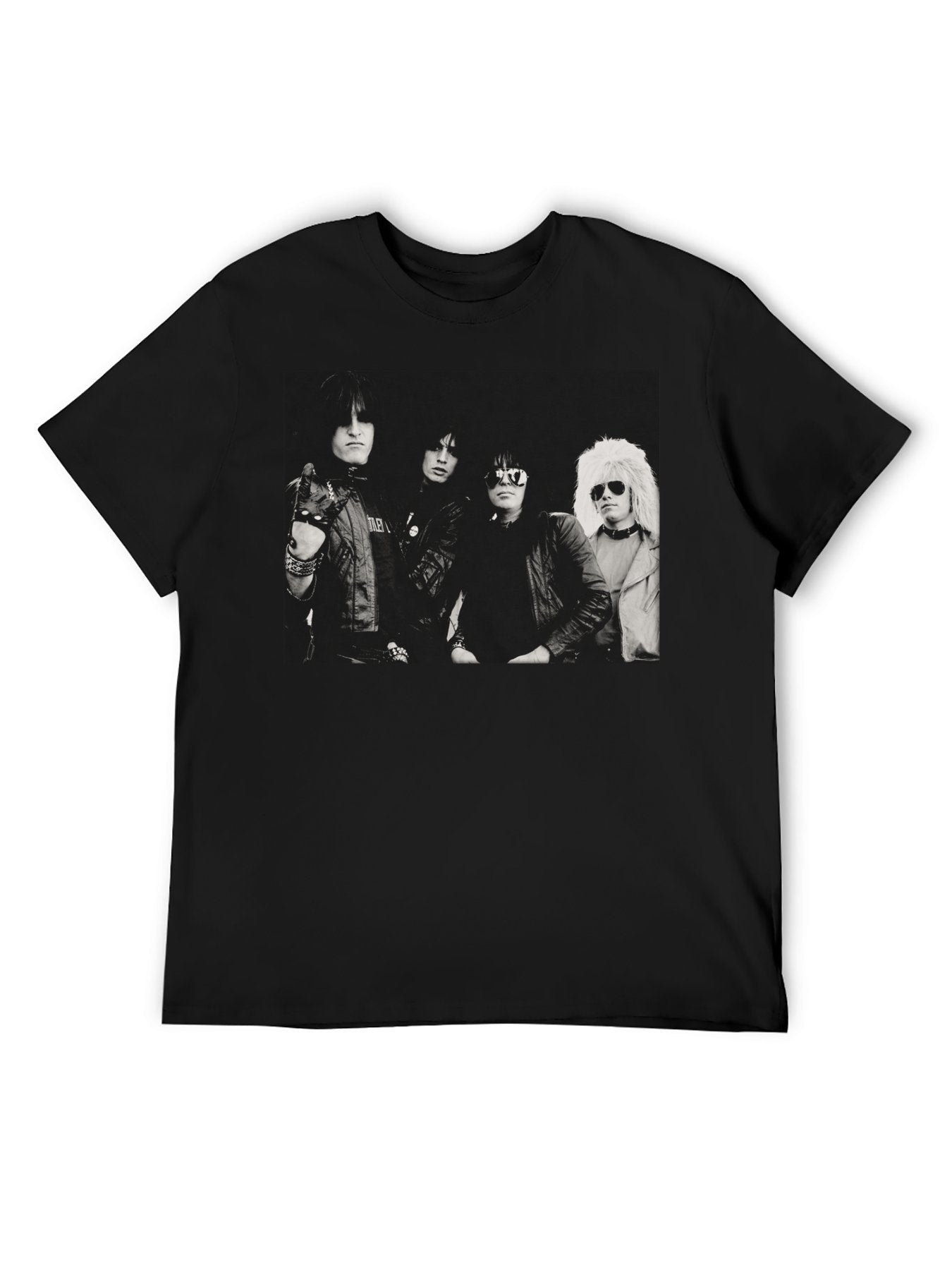 Monochrome Rock Band Portrait Graphic T-Shirt