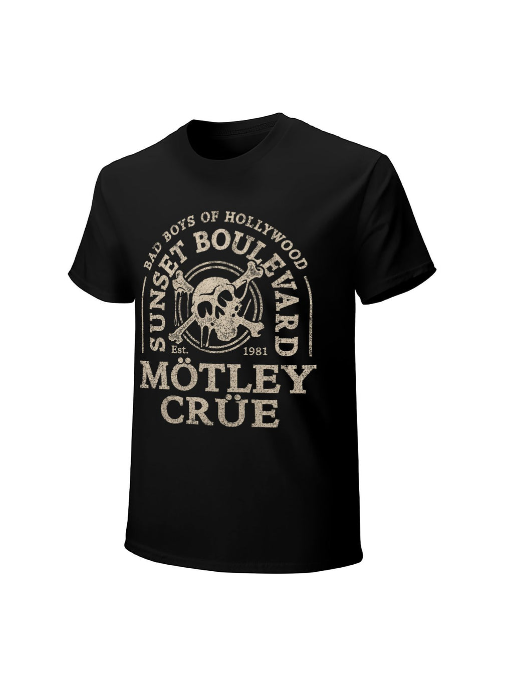Mötley Crüe Sunset Boulevard Skull Graphic T-Shirt