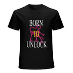 Born to Unlock Graphic Black T-Shirt