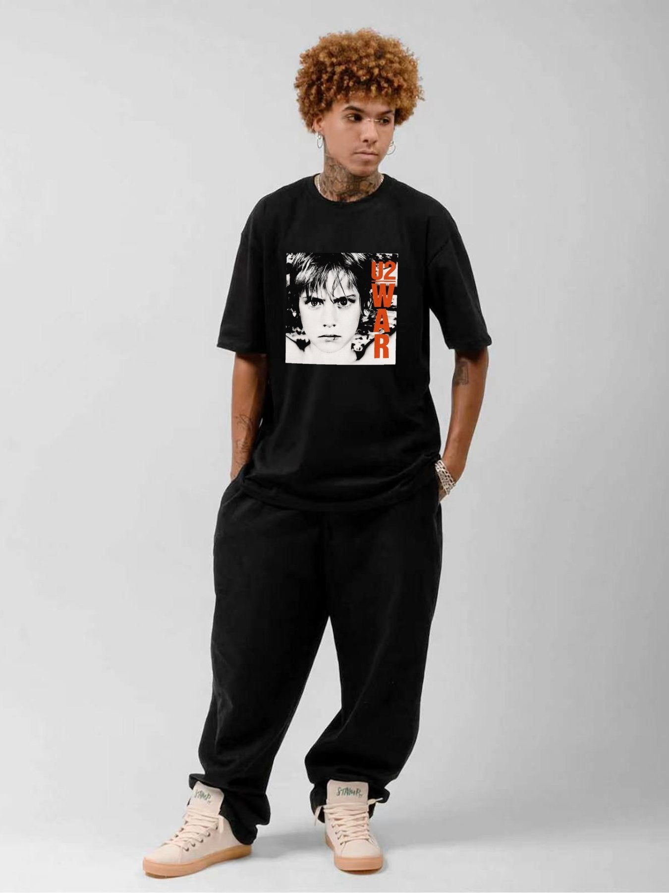 U2 Vintage Child Portrait Graphic T-Shirt