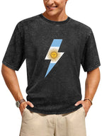 AC/DC Argentina Flag Lightning Bolt Graphic T-Shirt