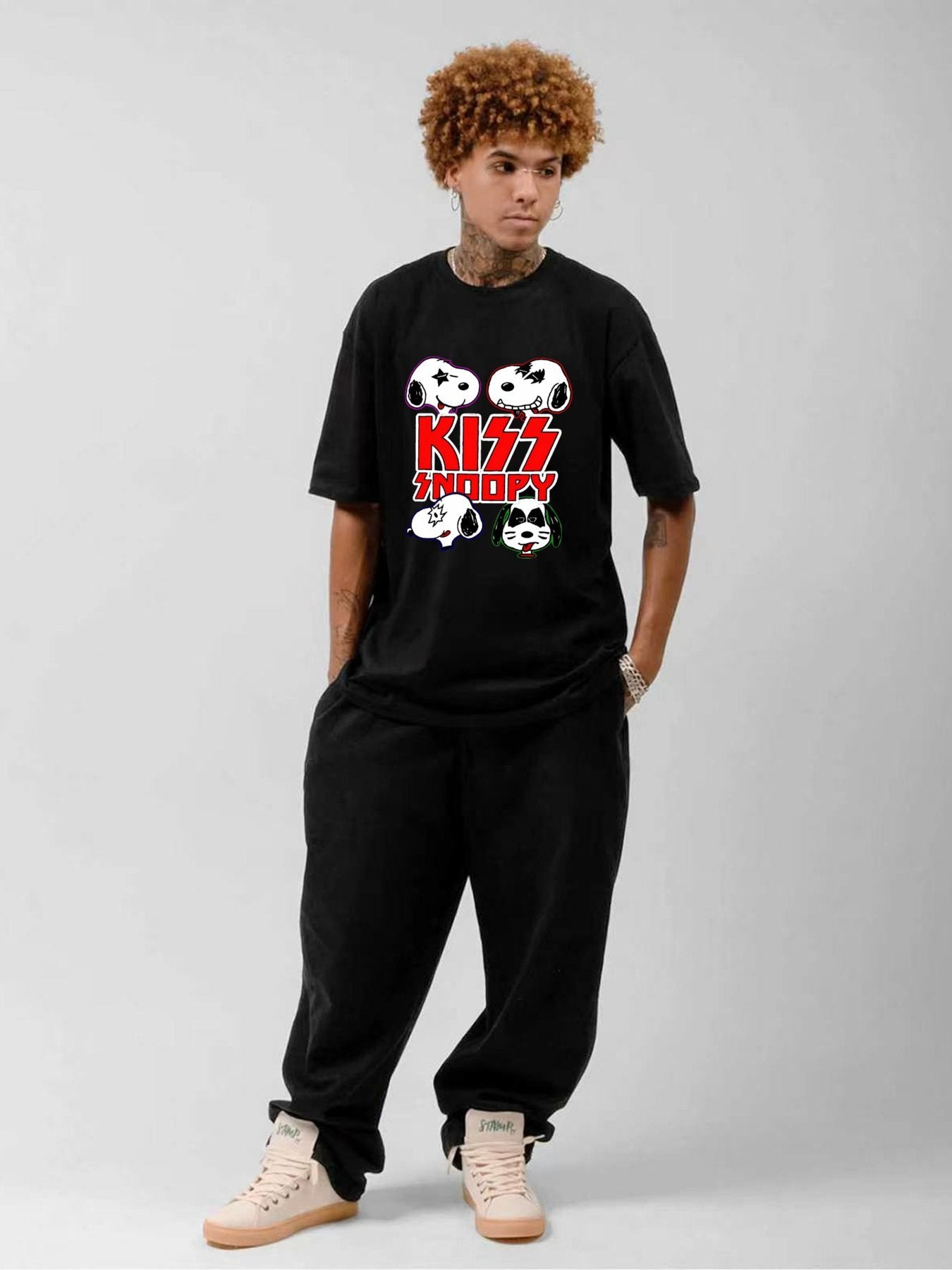 KISS Snoopy Character Mashup Rock T-Shirt