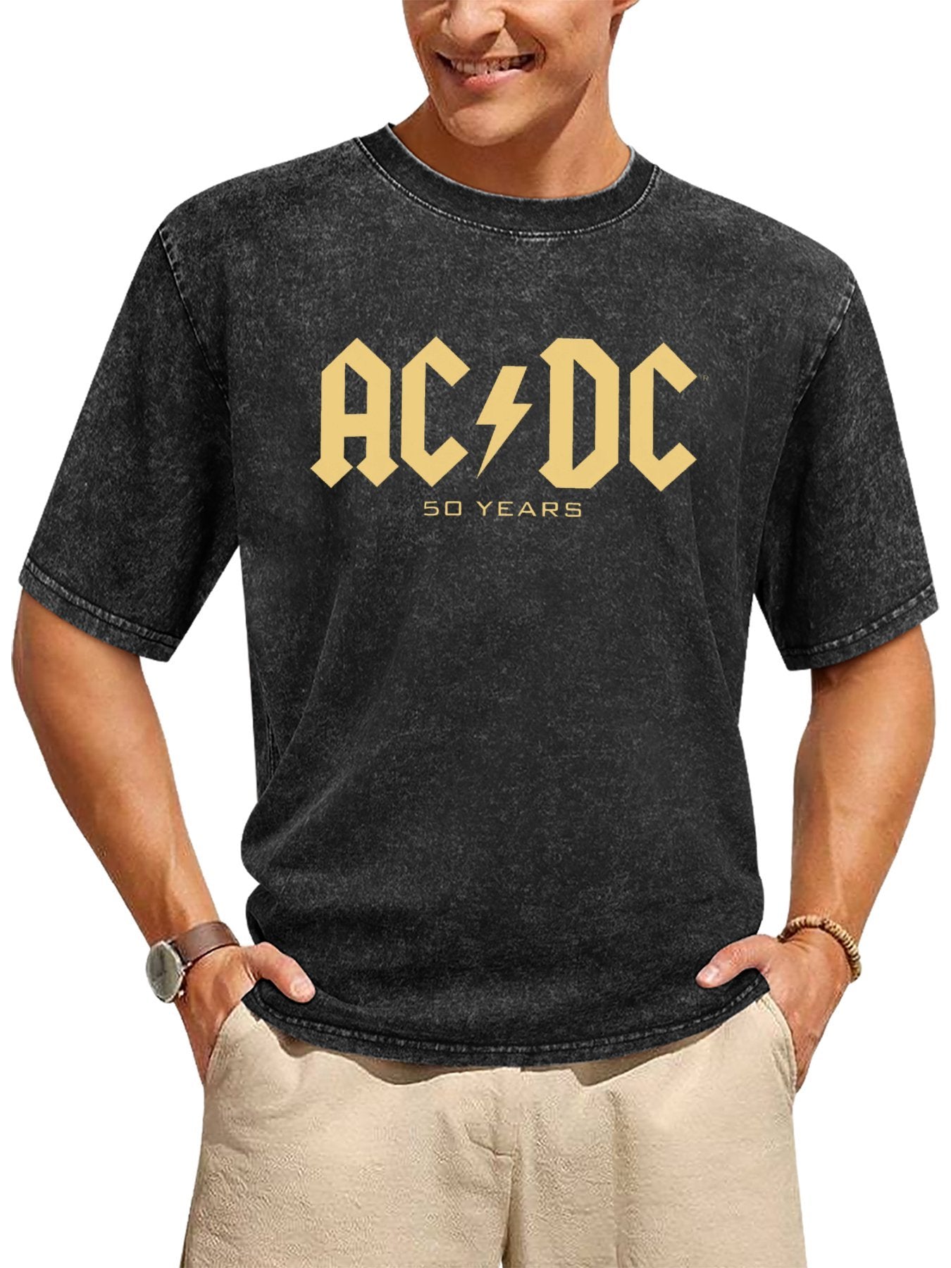 AC/DC 50 Years Anniversary Logo T-Shirt Secondary image