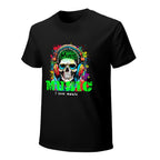 Colorful Music Skull Graphic T-Shirt