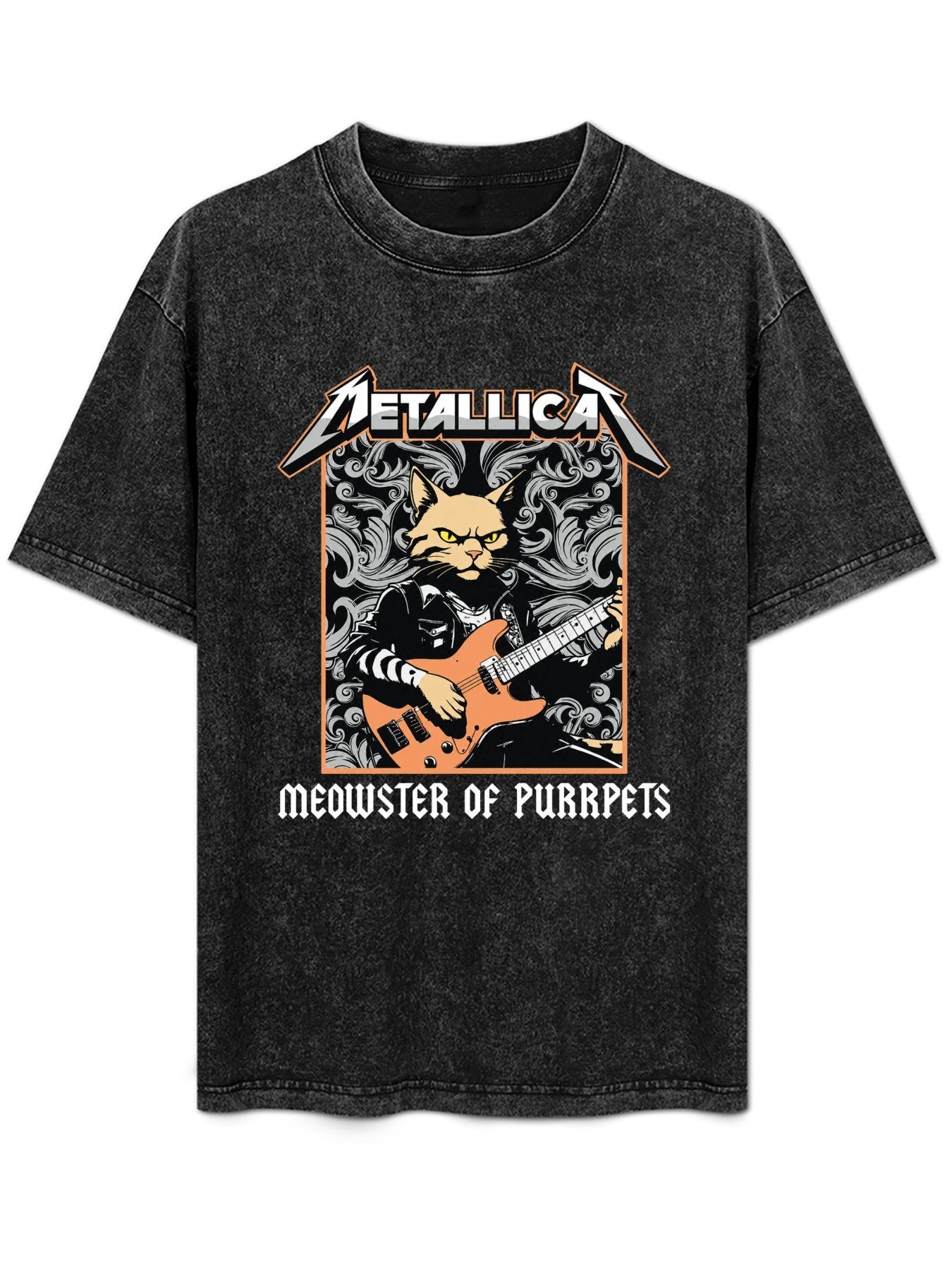 Metallica Meowster of Purrpets Guitar Cat T-Shirt