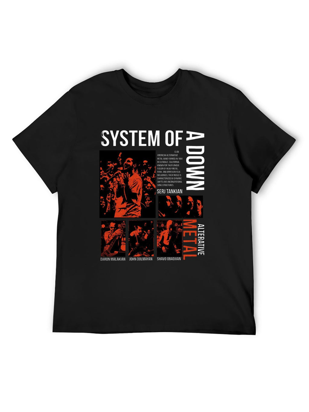 System of a Down Alternative Rock Collage T-Shirt