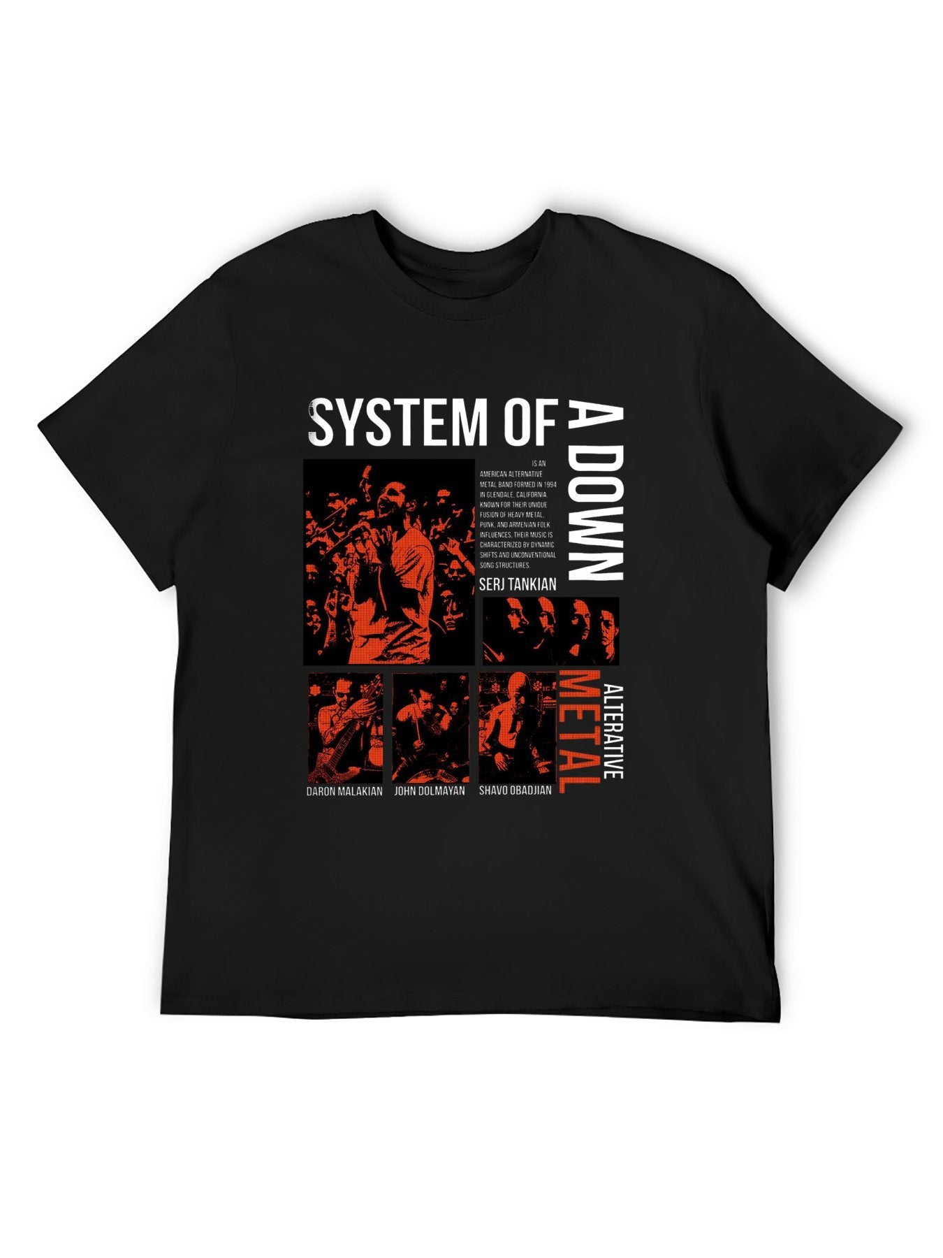 System of a Down Alternative Rock Collage T-Shirt
