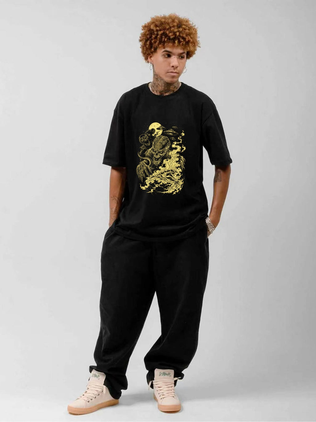 Skull Phantom Flaming Horror T-Shirt