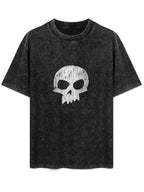 Skull Graphic Washed T-Shirt