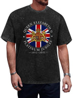 Queen Elizabeth II Platinum Jubilee Crest Graphic T-Shirt
