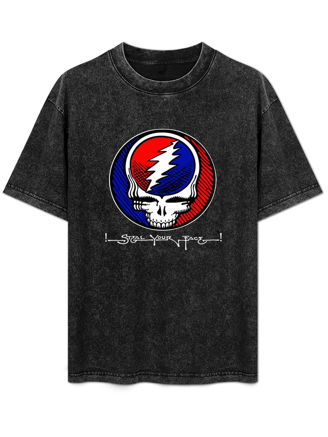 Vintage Washed Grateful Dead Steal Your Face Graphic T-Shirt