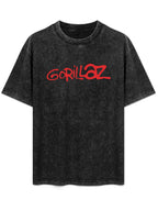 Vintage Washed Gorillaz Red Logo Graphic T-Shirt