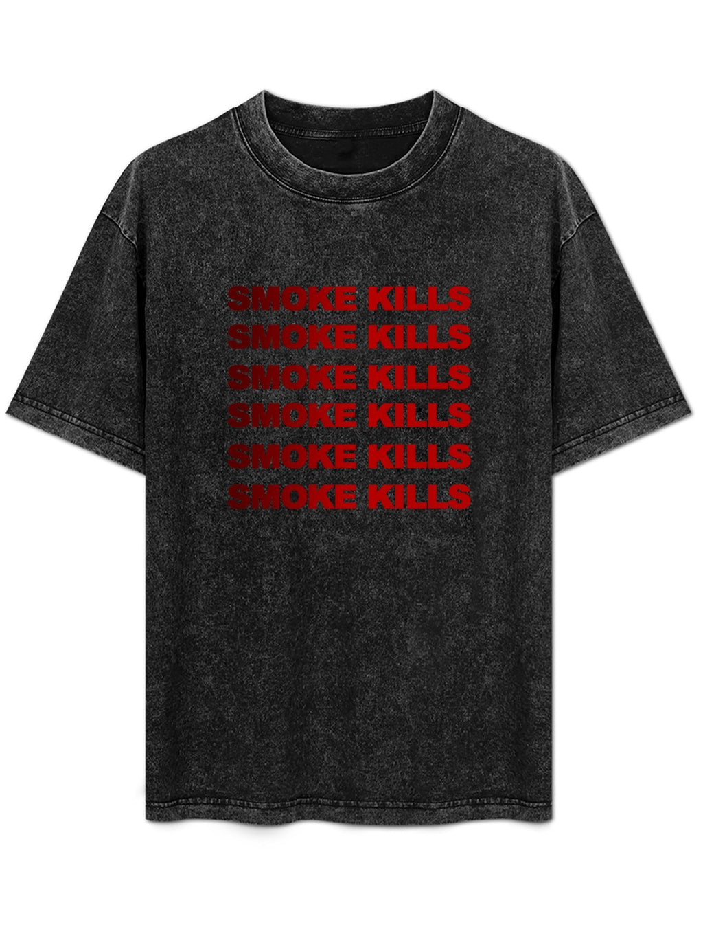 Smoke Kills Typography Vintage Washed T-Shirt