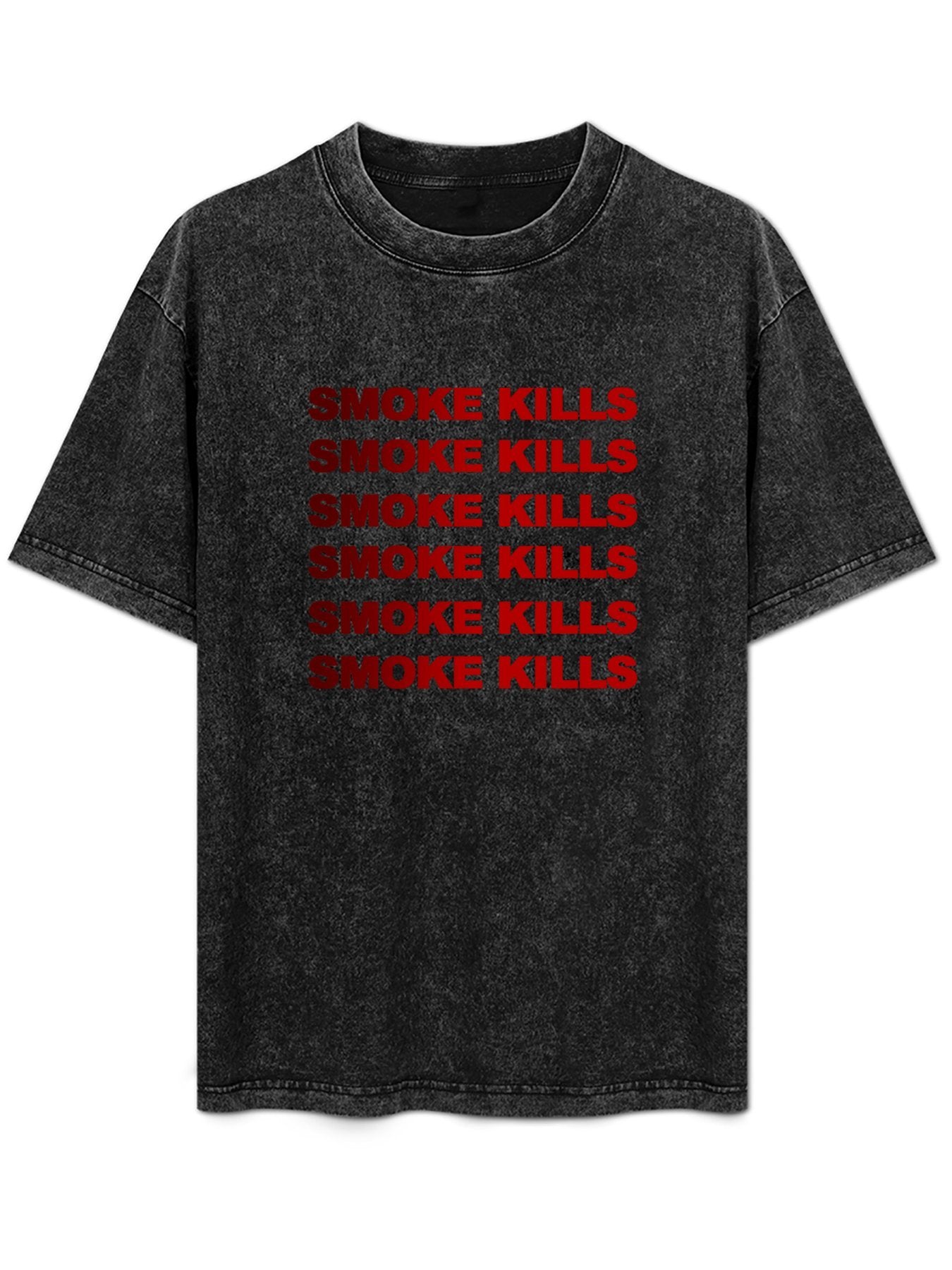 Smoke Kills Typography Vintage Washed T-Shirt
