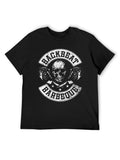 Backbeat Barbeque Skull Badge Graphic T-Shirt