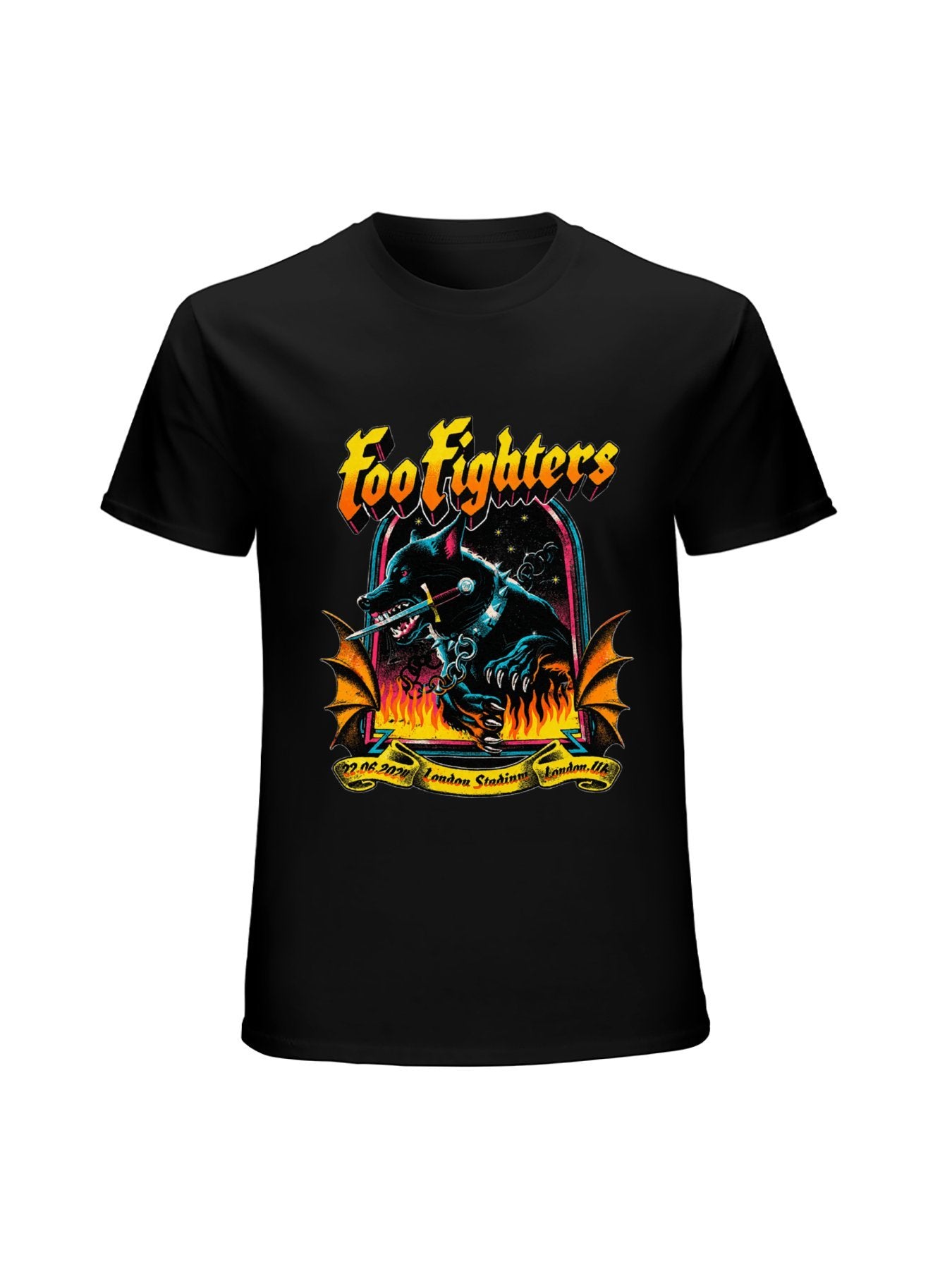 Foo Fighters Hellhound Fiery Gothic T-Shirt