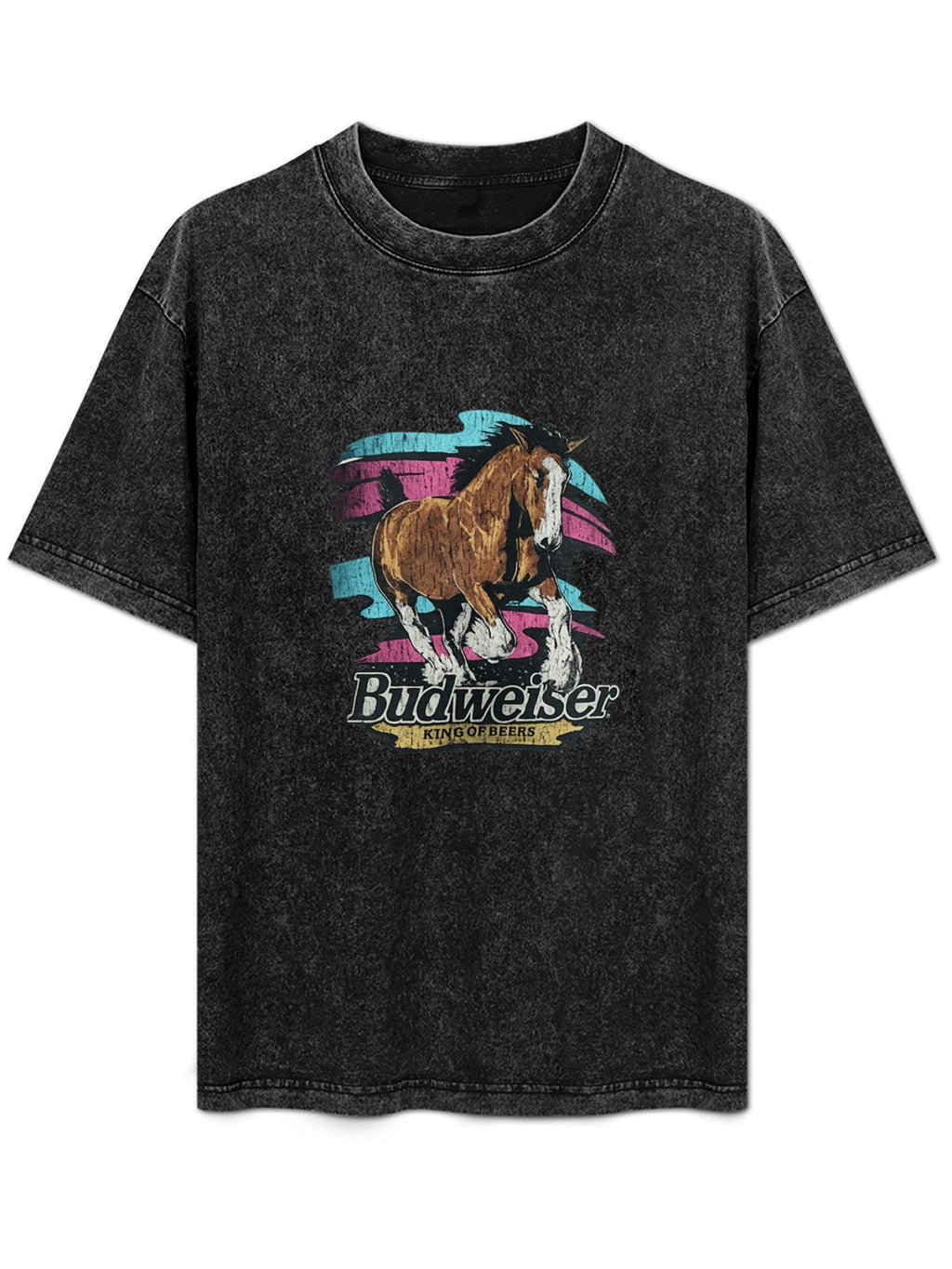 Budweiser Horse Graphic Washed T-Shirt