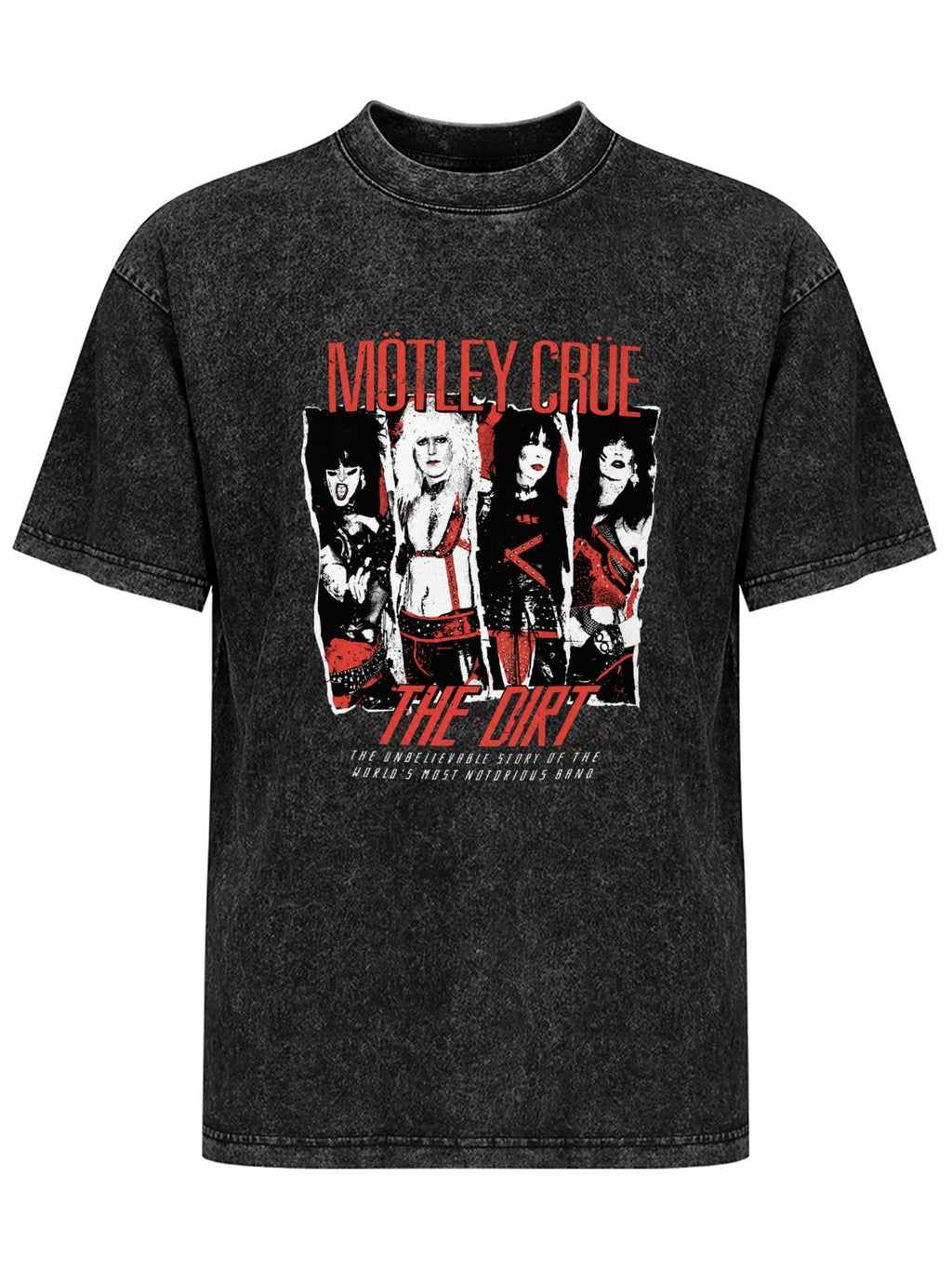 Mötley Crüe The Dirt Band Portrait Graphic T-Shirt